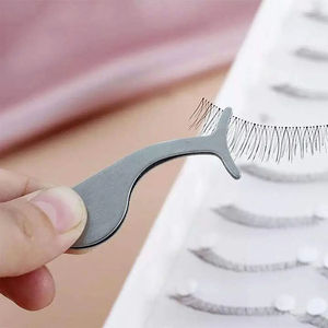 Pince à épiler de précision pour faux cils, en acier inoxydable, antistatique, à pointe dentelée, outil durable pour extensions de cils en salon - Product Image 3