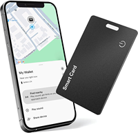 Localizador GPS con Logotipo Personalizado MFi para Dispositivos Apple y Google Find My, iOS y Android, para Personas Mayores, Carteras, Equipaje, en Formato de Tarjeta de Plástico Resistente