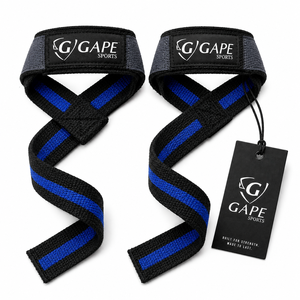 Sangles de levage GAPE SPORTS en nylon, réglables avec fermeture Velcro, noir et bleu, pour entraînement de force et haltérophilie, unisexe, prix de gros - Product Image 6