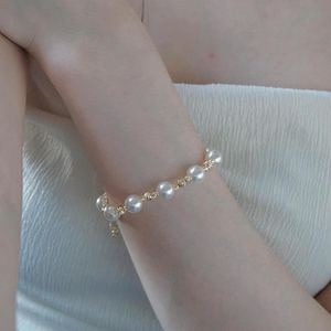 Bracelet en perles fines, fermoir magnétique en argent sterling, bracelet en perles nouées, bijoux minimalistes pour mariage, cadeau pour demoiselle d'honneur - Product Image 4