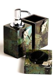 Juego de Baño de Resina de Lujo Hecho a Mano para Decoración del Hogar, Dispensador de Jabón Premium, Juego de Bandeja y Vaso con Acabado Brillante - Product Image 2