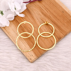 Boucles d'oreilles pendantes vintage en laiton faites à la main pour femmes, bijoux bohèmes uniques, idées cadeaux, boucles d'oreilles clous en laiton de haute qualité, commande en gros - Product Image 4
