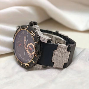 Unique Designer Round Dial <b>Iced</b> <b>Out</b> Moissanite Diamond Quartz <b>Watch</b> Customizable Man's Stylish <b>Watch</b> - Product Image 2