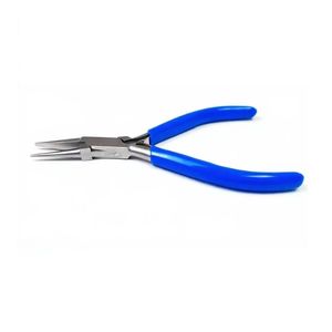 Wide Flat Nose Pliers Jewelry Making Tool Blue Handle Carbon Steel <b>Wire</b> Straightening Precision Beading <b>Crafting</b> Equipment - Product Image 1