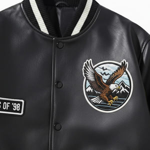 แจ็คเก็ตวาร์ซิตี้คุณภาพสูง ทำจากหนังแท้ คอตั้ง กันน้ำ เหมาะสำหรับใส่ในฤดูหนาว - Product Image 3