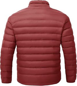 Men's Lightweight Packable Puffer Jacket Waterproof <b>Winter</b> Hood Jacket Custom Packable <b>Quilted</b> Puffer Jacket With Storage Pouch - Product Image 3