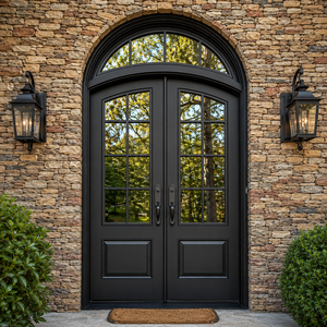 Puerta de Seguridad de Acero con Diseños de Hierro Forjado: Puerta de Entrada Hecha a Mano con Estilo Elegante y Seguridad Confiable - Product Image 3