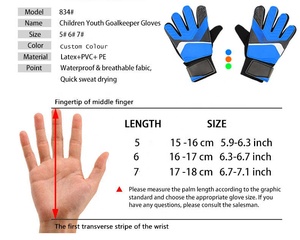 Gants de gardien de but unisexes 2025 de haute qualité en latex respirant, à doigts entiers, antidérapants, avec fermeture auto-agrippante pour le football - Product Image 6