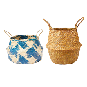 Decorative Handmade Straw <b>Belly</b> <b>Baskets</b> Eco-Friendly Storage <b>Basket</b> for Laundry and Toys PHU HAO Brand Home Decoration - Product Image 1