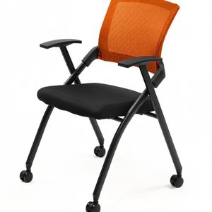 Sedie impilabili per sala conferenze con ruote (1 pezzo) - Sedie pieghevoli da ufficio in PP resistente per sale formazione - Product Image 1