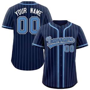 Wholesale Baseball Uniform <b>T</b>-<b>shirts</b> Sublimation Printed Logo Name Men's Embroidery Custom Baseball Jersey - Product Image 2