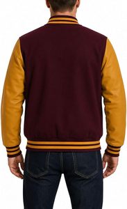 แจ็คเก็ตบอมเบอร์ลำลองสไตล์วาร์ซิตี้ แจ็คเก็ตทีมสปิริตผ้าวูลแบบ Letterman - Product Image 2