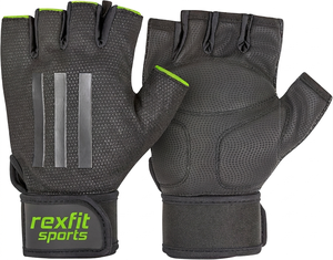 Rexfit Sports Half Finger Gym Gloves Breathable Mesh <b>Adjustable</b> Wrist <b>Strap</b> Weight Lifting Fitness Gloves Unisex Purple - Product Image 6