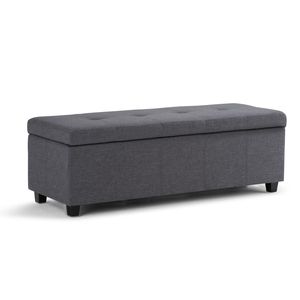 Castleford Slate Grey <b>Storage</b> Ottoman Stylish <b>Stools</b> & Ottomans Collection - Product Image 1