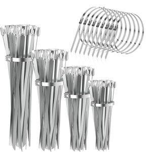 Fascette in Acciaio Inox 304, 4 Misure - 30 cm, 25 cm, 20 cm, 15 cm, Fascette Multiuso per Uso Esterno - Product Image 1