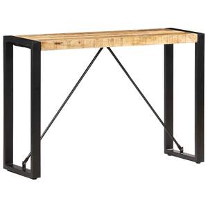 Mesa Consola de Madera Maciza de Mango en Marrón y Negro con Acero con Recubrimiento en Polvo - Decoración Elegante para el Hogar - Product Image 1