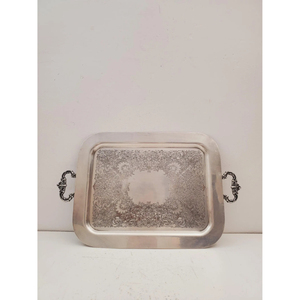 Matte Silver Metal Platter Shape Serving Plated Metal Tray Wedding Restaurant for Food Drinks Fruits <b>Breakfast</b> Supply Decorative - Product Image 1