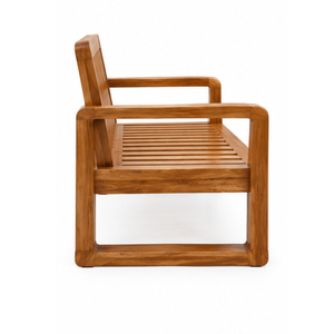 Solid Teak <b>Wood</b> Outdoor Garden <b>Bench</b> Patio Park Seating Furniture for Hotel Resort Terrace Balcony Courtyard Backyard - Product Image 3
