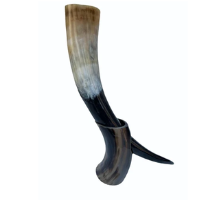 Buffalo Viking Drinking Horn <b>Top</b> Trending Metal <b>Stand</b> Rustic Home Decoration Durable Viking Style Drinking Horn - Product Image 2