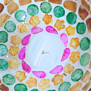 Handmade Coconut Bowl Set With Colorful Tropical Mother of Pearl Inlay Durable and <b>Food</b> Safe for Tableware, Home Decor and Gifts - Product Image 2