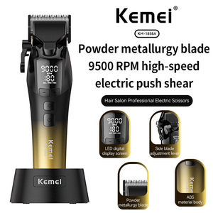 Tondeuse à cheveux professionnelle rechargeable KEMEI KM-1858A, écran LCD, réglage de la longueur, alimentation USB, pour usage domestique - Product Image 5