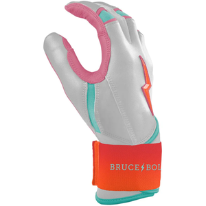 Gant de frappeur de baseball en peau de mouton rose avec support de poignet à fermeture auto-agrippante - Product Image 3