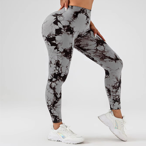 Leggings Deportivos de Cintura Alta Sin Costuras para Mujer, Estilo Casual Ajustado con Contorno de Sonrisa, Transpirables, de Spandex y Nailon - Product Image 5