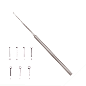 Curettes ORL manuelles, ensemble de 4 pièces, acier inoxydable de qualité médicale, instruments chirurgicaux réutilisables - Product Image 2