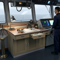 Table de cartographie marine robuste en acier avec tiroirs pour cartes, table de navigation professionnelle pour pont de navire