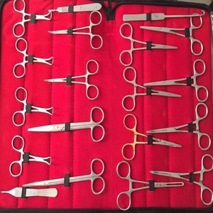 Ensemble d'instruments de chirurgie générale Jamso Industries, 19 pièces, kit chirurgical en acier inoxydable de haute qualité - Product Image 1