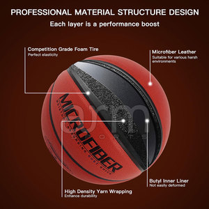 Ballons de basket légers de dernière génération, imperméables, avec vessie en caoutchouc, en cuir. - Product Image 6