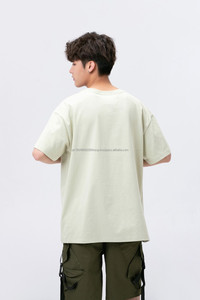 Summer T-<b>shirt</b> 100% Cotton Breathable <b>Men's</b> Plain Tee <b>Shirts</b> Custom Logo - Product Image 2
