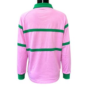 Chemise de rugby rose et verte pour femmes, manches longues, style polo, jersey décontracté, haut de sport, vêtements de mode streetwear, vêtements élégants pour femmes, vente en gros - Product Image 2