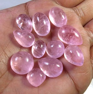 High Quality High Grade Natural <b>Morganite</b> Cabochon 10-19mm Pink Smooth Mix Shape Gemstone Loose 43 Pcs 363Cts Wholesale Bulk Lot - Product Image 2