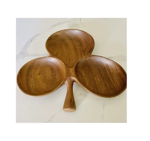 Atractivo Plato de Madera Hecho a Mano, Color Natural, de Alta Calidad, Ideal para Bodas y Eventos - Product Image 6