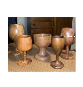 New Look Wine Glass Made with Natural Wood Restaurant Wine <b>Accessory</b> <b>Drinkware</b> <b>Accessory</b> Best Quality Product - Product Image 6