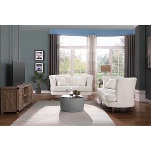 Set 2-in-1 per Soggiorno e Camera da Letto: Pouf Rotondo con Contenitore, Poggiapiedi Quadrato e Tavolino da Caffè - Video Prodotto - Product Image 3