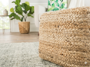 Handmade Natural Braided Jute Pouf Woven Floor <b>Cushion</b> Home Decor Footstool Ottoman Traditional Modern - Product Image 2