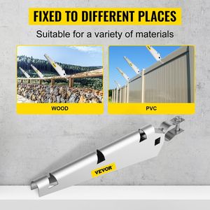 Set di bracci per filo spinato in acciaio zincato a caldo 10 bracci estesi 1 3/8 \ "guida superiore a 45 gradi per tralicci di recinzione - Product Image 6