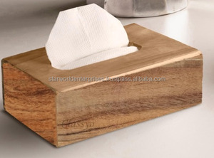 Boîte de papier de soie en bois MDF émaillé Poignées en bois pour servir des fruits, du café et du thé Aliments pour le petit déjeuner lors des mariages et des fêtes - Product Image 3