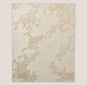Tapis Dhurrie marocain tissé à la main, couleur crème, en laine texturée, pour la décoration du salon et de la chambre à coucher - Product Image 3