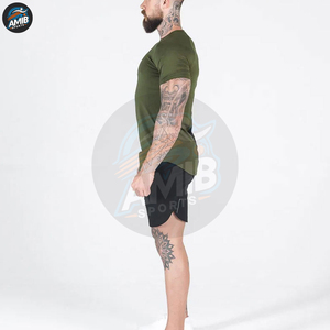 เสื้อยืดออกกำลังกายแขนสั้นสำหรับผู้ชายคุณภาพสูง ระบายอากาศได้ดี สวมใส่สบาย ผลิตจากผ้าโพลีเอสเตอร์ 100% - Product Image 3