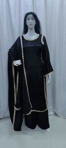 NUEVO ELEGANTE Y MODERNO SALWAR KAMEEZ DE TELA CHINON DE SEDA CON DUPATTA DE SECADO RÁPIDO, LISTO PARA FIESTAS, MANGAS COMPLETAS, TALLAS M A 10 XL - Product Image 4