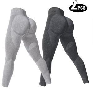 High Waist Full Length Seamless Knitted Leggings Solid Color Stretch Breathable Compression <b>Tummy</b> <b>Control</b> Women's Casual Style - Product Image 5