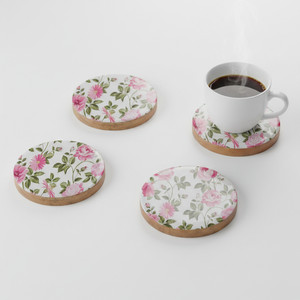 Handmade <b>Wooden</b> Coasters Free Enamel Print Custom Designed Rustic <b>Placemats</b> Kitchen Table Desk Drink Decoration Silicone Cork - Product Image 3