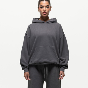 Sudaderas de Alta Calidad para Mujer, Sudaderas para Uso Diario, Logotipo Personalizado, Color Sólido, Sudadera Holgada de Gran Tamaño - Product Image 3