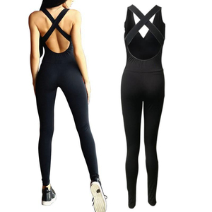 Mono Deportivo Casual para Mujer, de Yoga y Fitness, de Una Pieza, Elástico, Transpirable, de Secado Rápido, Cuello Redondo, Sin Mangas, 100% Algodón, ODM, Económico - Product Image 2
