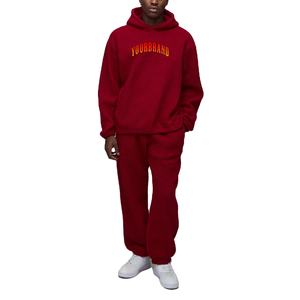 Nouvel arrivage personnalisé de survêtement d'hiver solide 100% coton coupe normale pour hommes ensemble de pulls respirants avec logo imprimé DTF personnalisé - Product Image 1