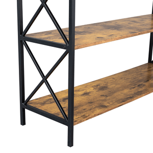 3-Tier <b>Console</b> <b>Table</b> for Entryway & Living Room Industrial Style with 2 Open Storage and Drawer <b>Narrow</b> Storage Solution - Product Image 5