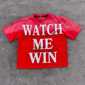 Camiseta Oversize de Algodón Tejido de 300GSM para Hombre, Estilo Hip Hop, Cuello Redondo, Ajuste Holgado, Lavado Ácido, Impresión Digital, Anti-Pilling - Product Image 2